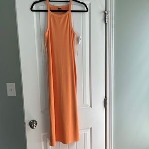 Old navy midi dress in orange size small